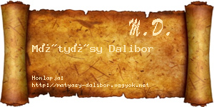 Mátyásy Dalibor névjegykártya